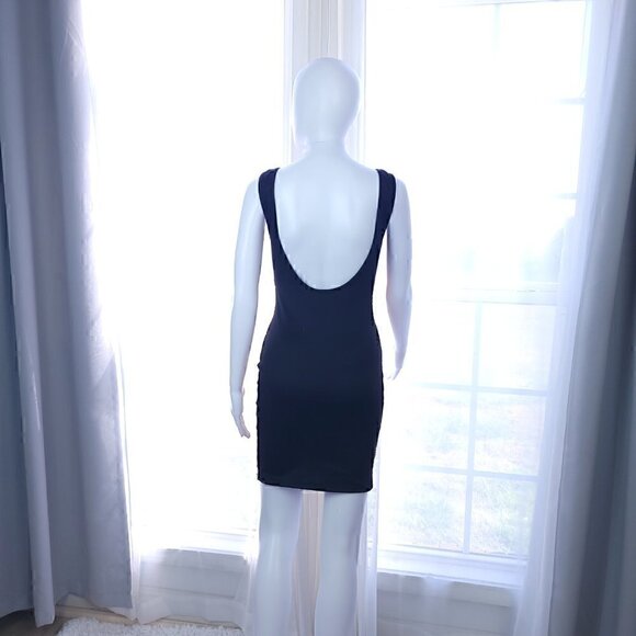 Codigo Burgundy, Gold, Sleeveless Zigzag Sequined Dress With Black Back Size Med - Picture 2 of 8